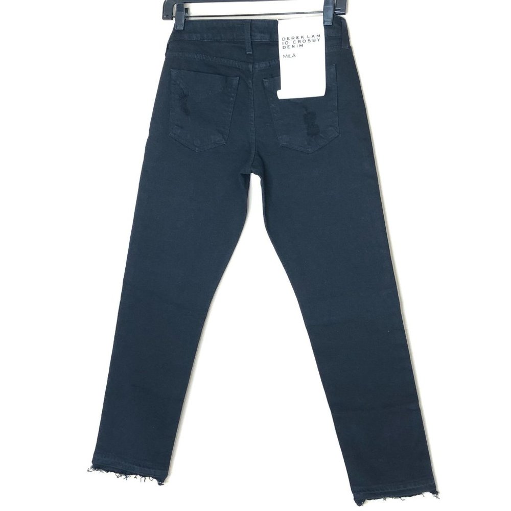 Derek Lam 10 Crosby Denim Mila Patchwork Girlfriend Jeans - Picture 8 of 16